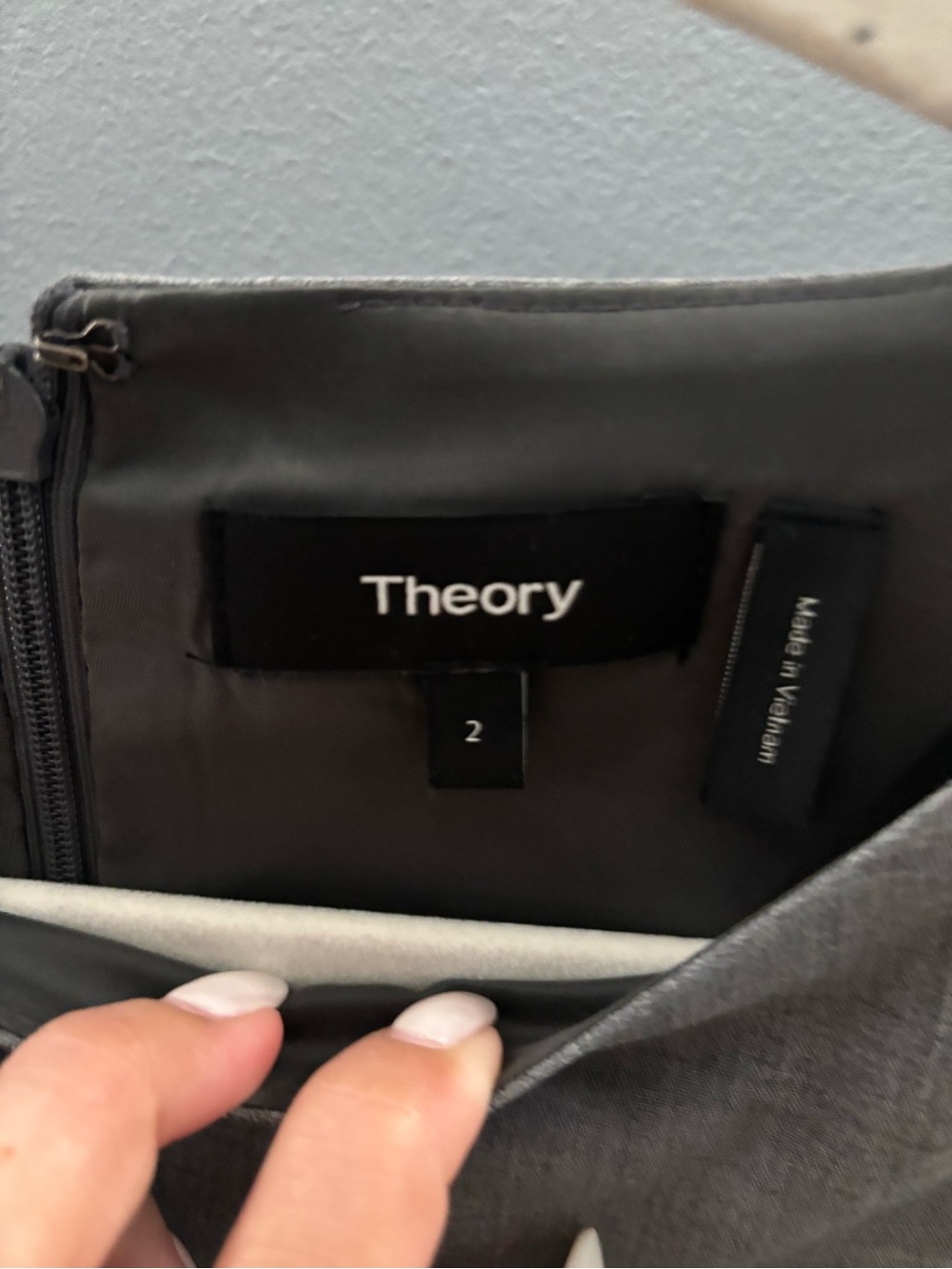 Theory Sheath Dress in Light Gray Melange (retired color) - Picture 4 of 5